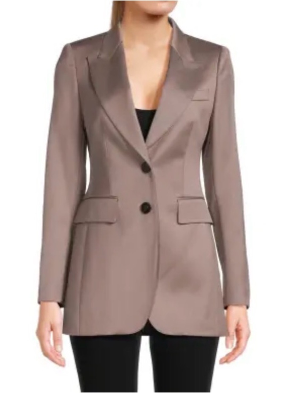 Reiss Harper Single Breasted Wool-Blend Blazer Sz 8 - Color Mink